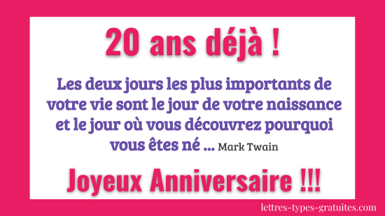 texte anniversaire filleule 20 ans Texte Anniversaire 20 Ans Original Sms Poeme Citations Amour Et texte anniversaire filleule 20 ans