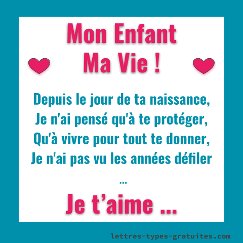 Lettre D Amour D Une Mere A Son Enfant Message Maman A Son Fils Ou Sa Fille