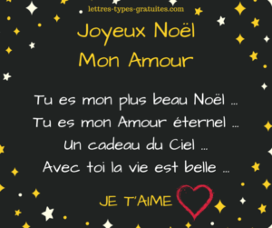 Message d'amour de Noël - sms Joyeux Noël Je t'aime - Tendres mots