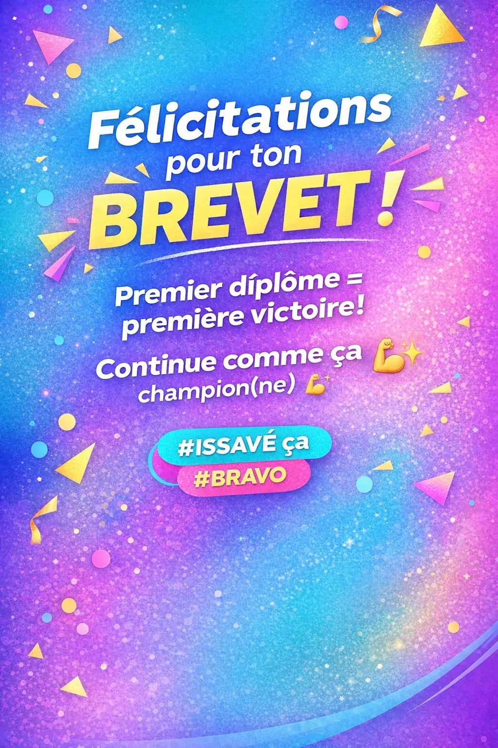 Chapeau félicitations brevet célébration réussite diplôme eleve college