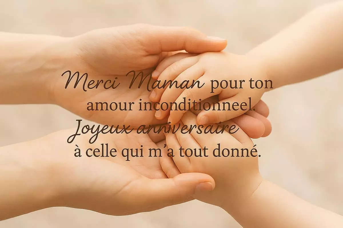 Citation gratitude merci maman anniversaire message reconnaissance