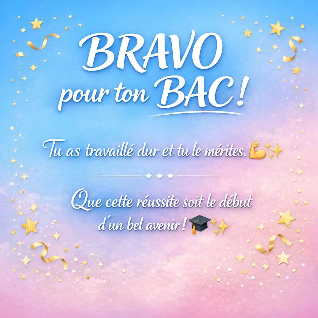 Félicitations diplôme bac brevet réussite étudiant heureux