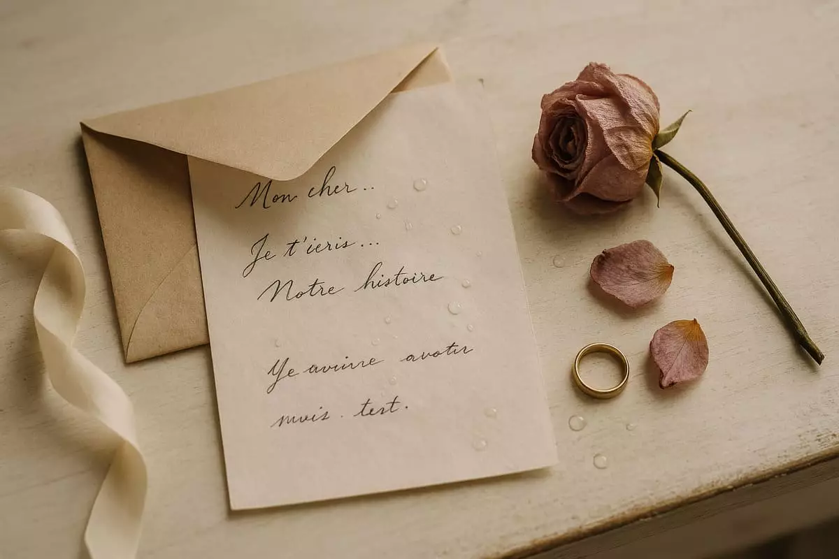 Belle lettre de rupture élégante et touchante pour annoncer une séparation avec respect