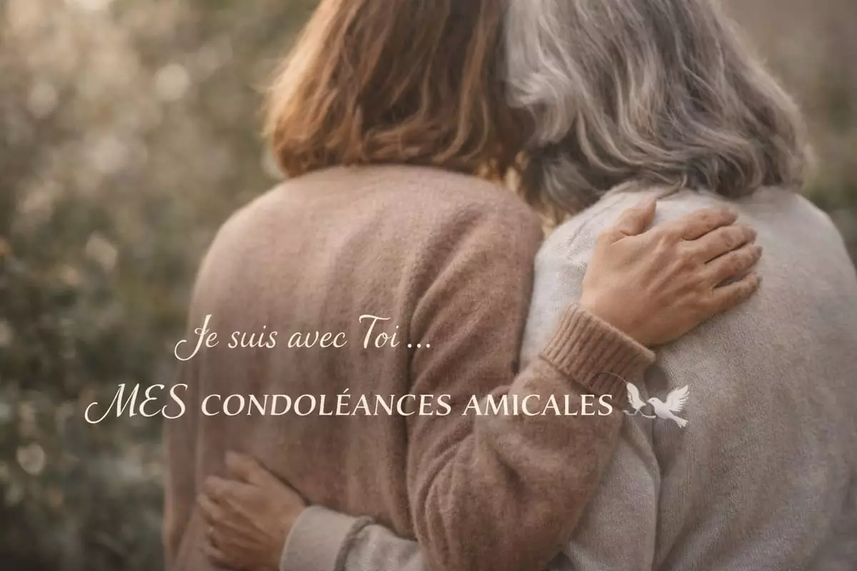 Message condoléances amicales ami amie soutien réconfort deuil