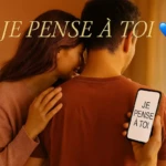 Message je pense à toi amour SMS romantique couple tendresse