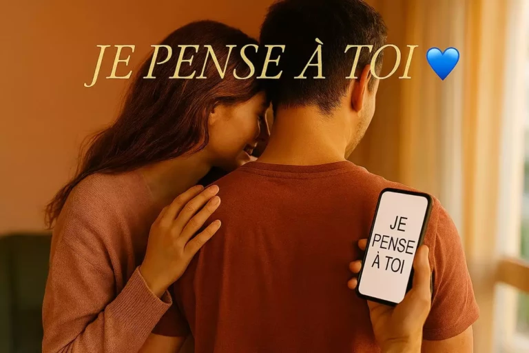 Message je pense à toi amour SMS romantique couple tendresse