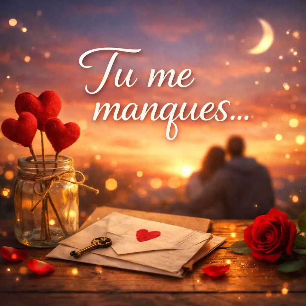Tu me manques mon amour Je pense à toi