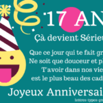 Jolie carte pour souhaiter un joyeux anniversaire à une fille ou un garçon de 17 ans Jolie carte pour souhaiter un joyeux anniversaire à une fille ou un garçon de 17 ans