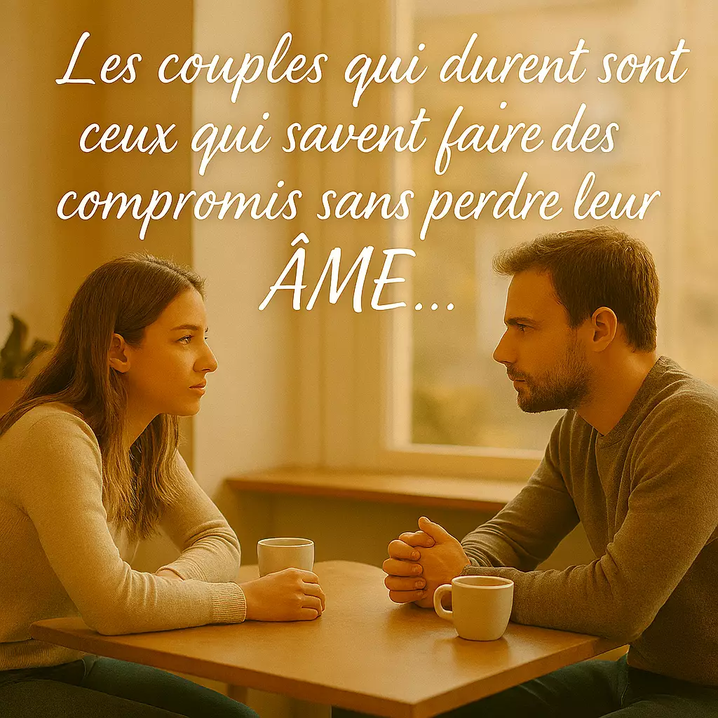 Couple en discussion constructive pour se réconcilier dans un café