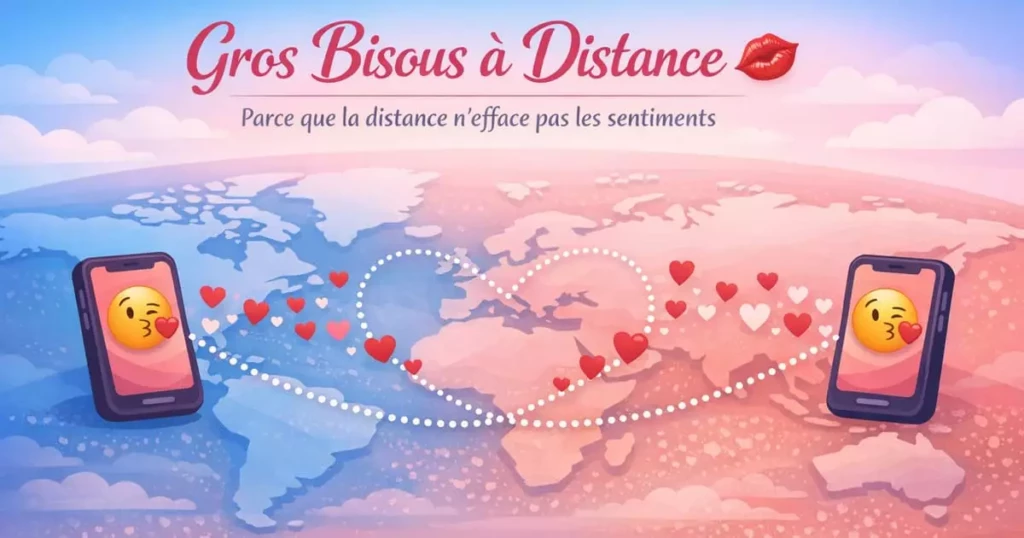 Gros bisous à distance SMS – message tendre quand tu me manques