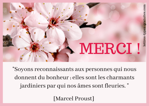 Citation Merci - Message remerciements sincères - Phrases pour remercier