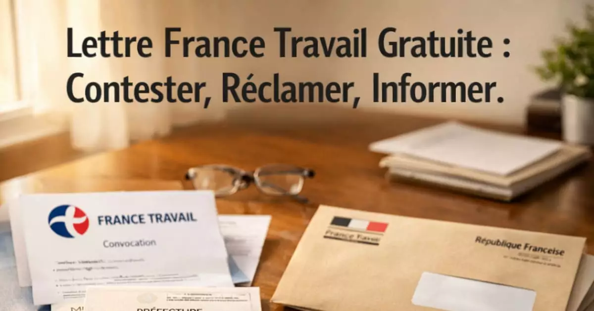 Pôle Emploi — Lettres et Démarches — modèle lettre gratuit