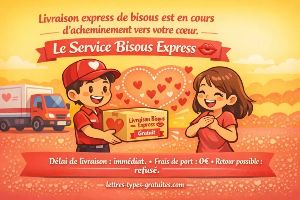 Message bisou humour drôle à envoyer à un ami – SMS tendresse et rire
