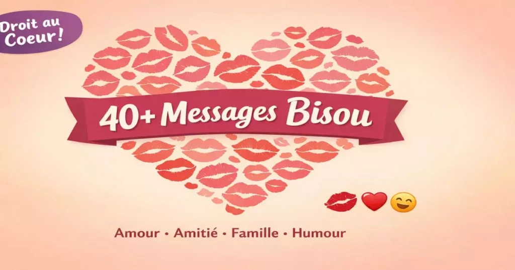 Message bisou SMS tendre pour l'amour, l'amitié et la famille – 40 modèles gratuits