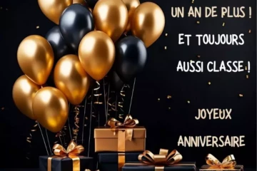 Carte d'anniversaire élégante et classe pour souhaiter un joyeux anniversaire stylé