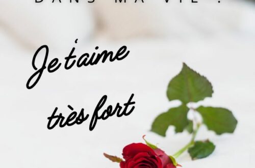 Lui dire je t'aime fort mon amour avec un belle image romantique