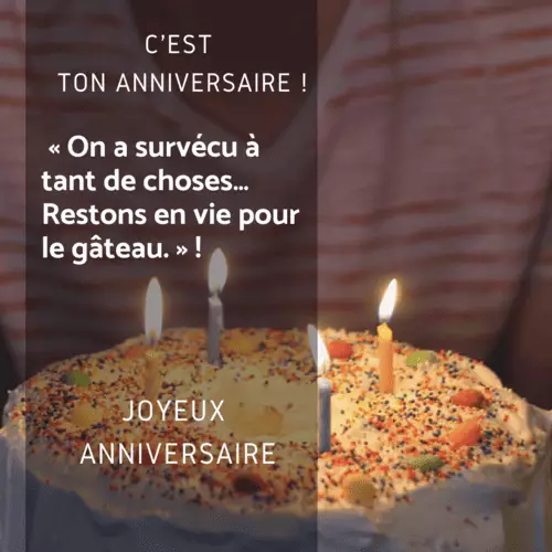 Image de joyeux anniversaire avec humour pour un adulte