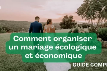 Couple célébrant un mariage écologique et économique avec décoration naturelle
