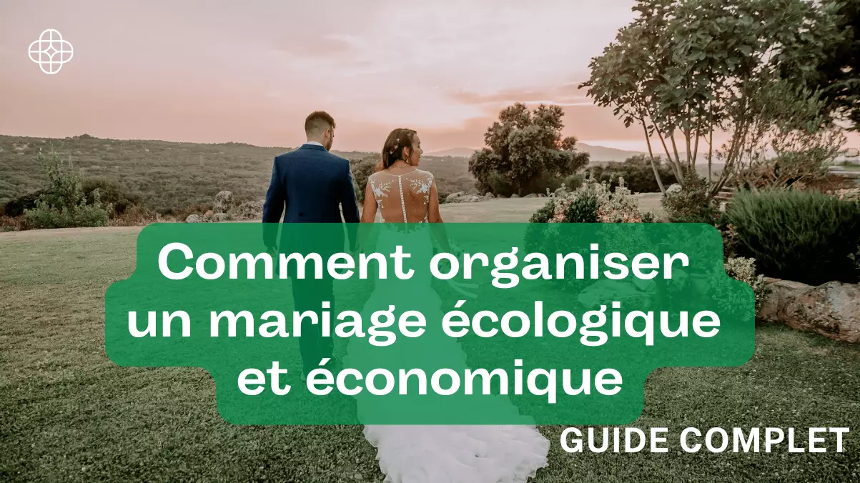 Couple célébrant un mariage écologique et économique avec décoration naturelle