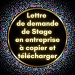 odèle de lettre de demande de stage en entreprise à télécharger