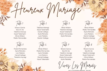 Plan de table de mariage original avec idées et modèles pratiques
