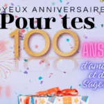 Super carte d'anniversaire pour les 100 ans d'une femme âgée ou d'un homme âgée qui devient centenaire aujourd'hui Super carte d'anniversaire pour les 100 ans d'une femme âgée ou d'un homme âgée qui devient centenaire aujourd'hui