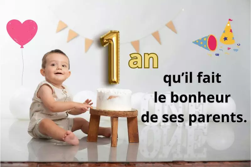 Premier anniversaire 1 an bébé gâteau smash cake première bougie