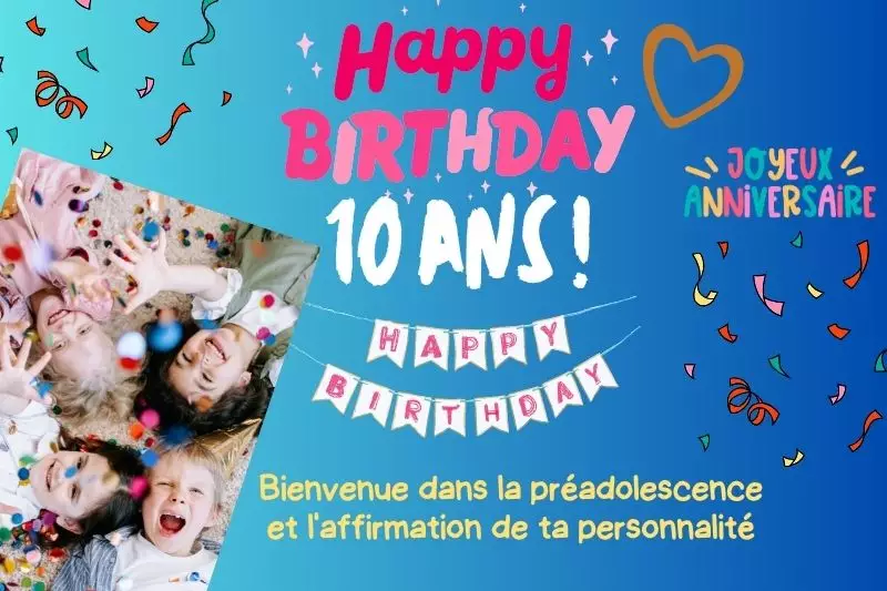 Anniversaire 10 ans préado activité sport passion autonomie responsabilité