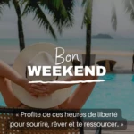 Souhait de bon weekend avec un message marrant