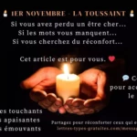 Les plus textes de la toussaint avec une belle carte pour rendre hommage aux défunts