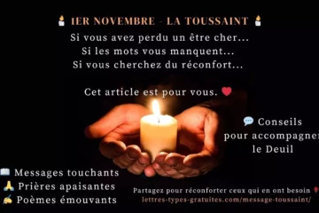 Les plus textes de la toussaint avec une belle carte pour rendre hommage aux défunts