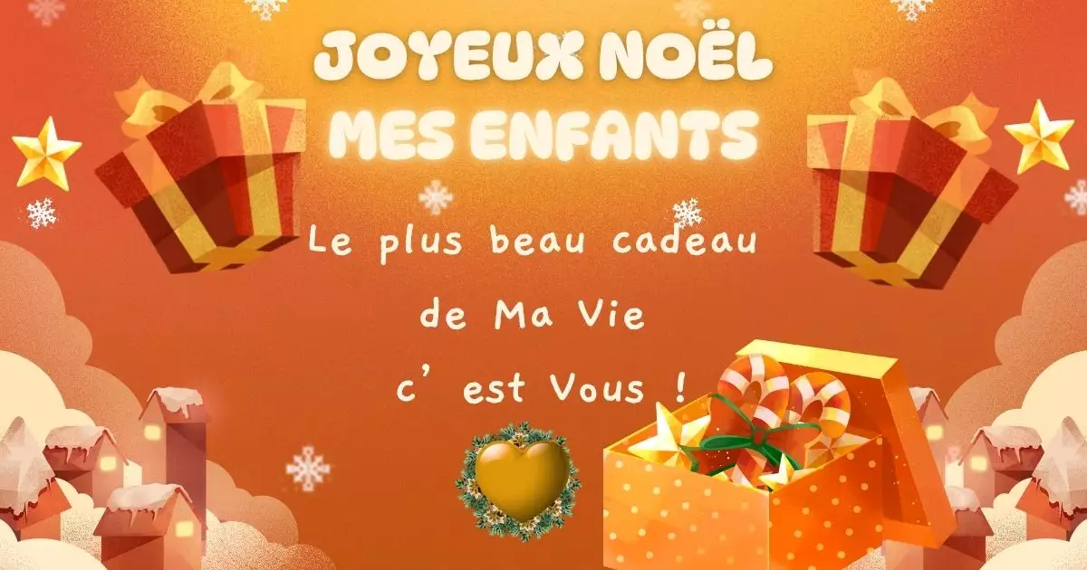 Enfants émerveillés devant les cadeaux de Noël sous le sapin illuminé