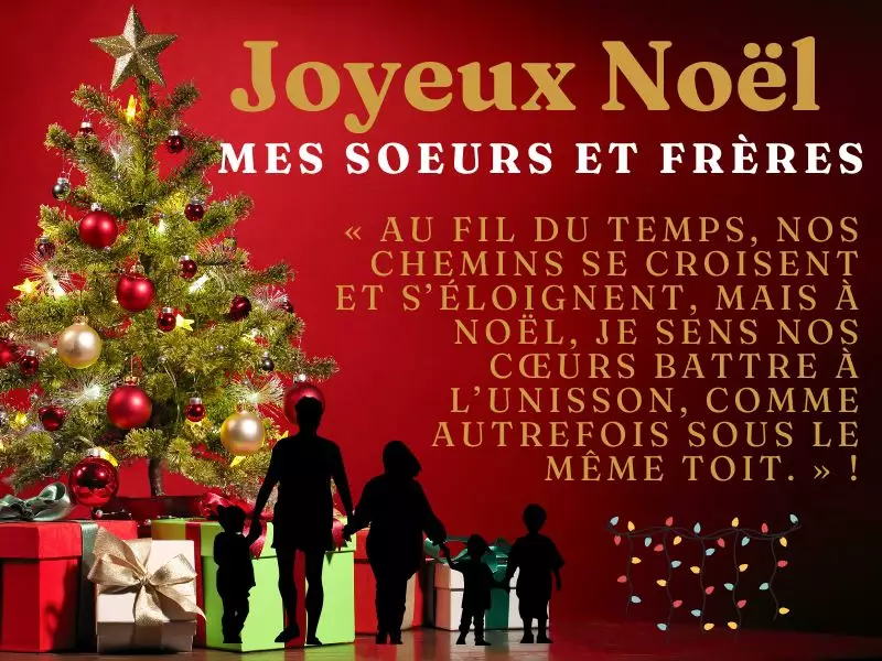 Frères et sœurs complices riant ensemble pendant les fêtes de Noël
