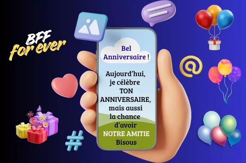 Message touchant émouvant anniversaire ami émotion cœur sincère reconnaissance