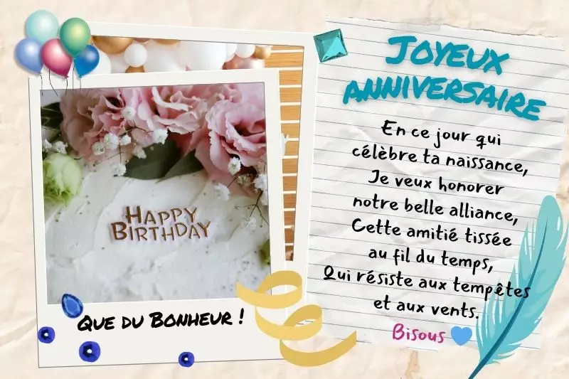 Poèmes amitié anniversaire vers touchants poétique rimes émotions sentiments