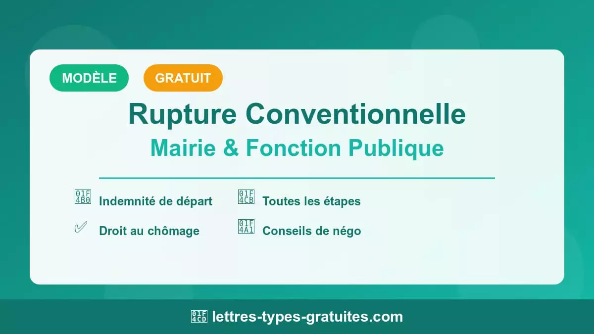 Ecrire le bon courrier de demande de rupture conventionnelle de son contrat de travail pour un agent territorial