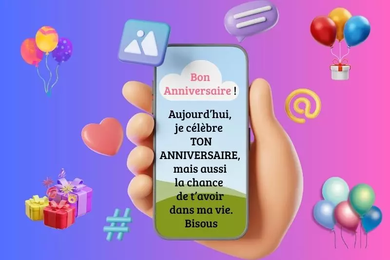 SMS message court anniversaire ami WhatsApp téléphone texto joyeux anniversaire