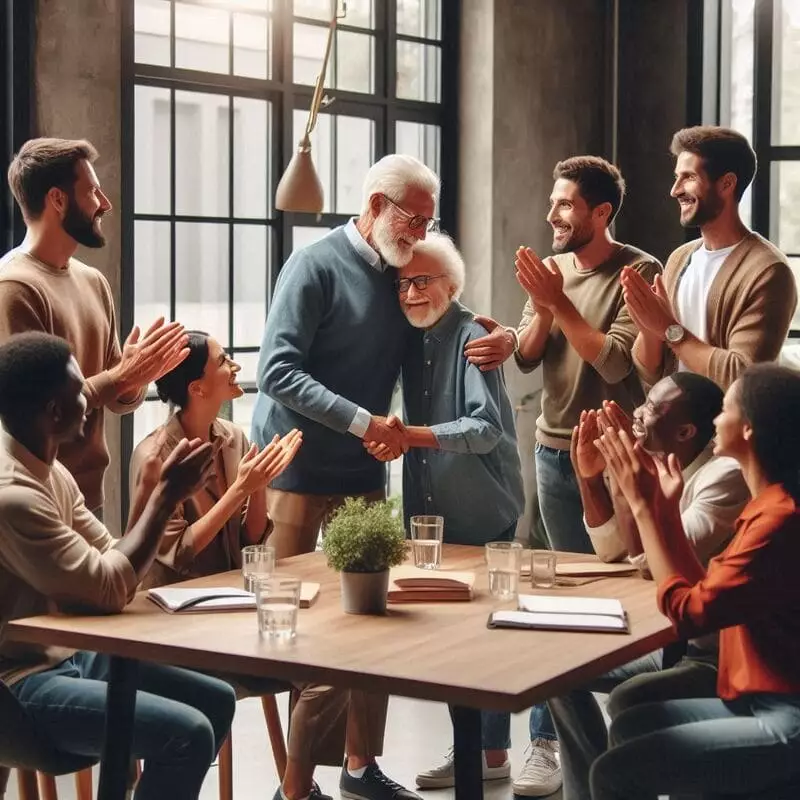 Dire au revoir à son équipe directe lors du départ à la retraite avec émotion