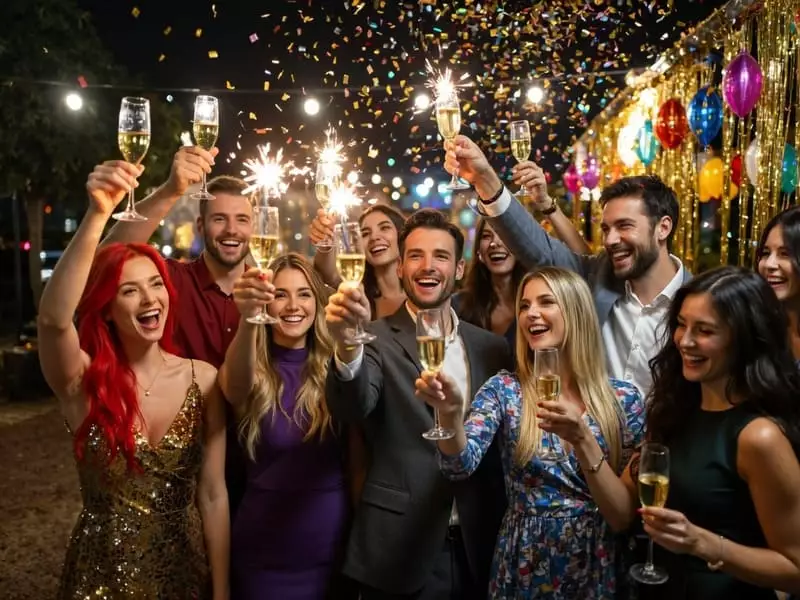 Bonne année 2026 groupe d'amis - Vœux collectifs pour ses amis