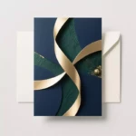 Cartes de vœux d'entreprise élégantes pour Noël avec enveloppes et logo