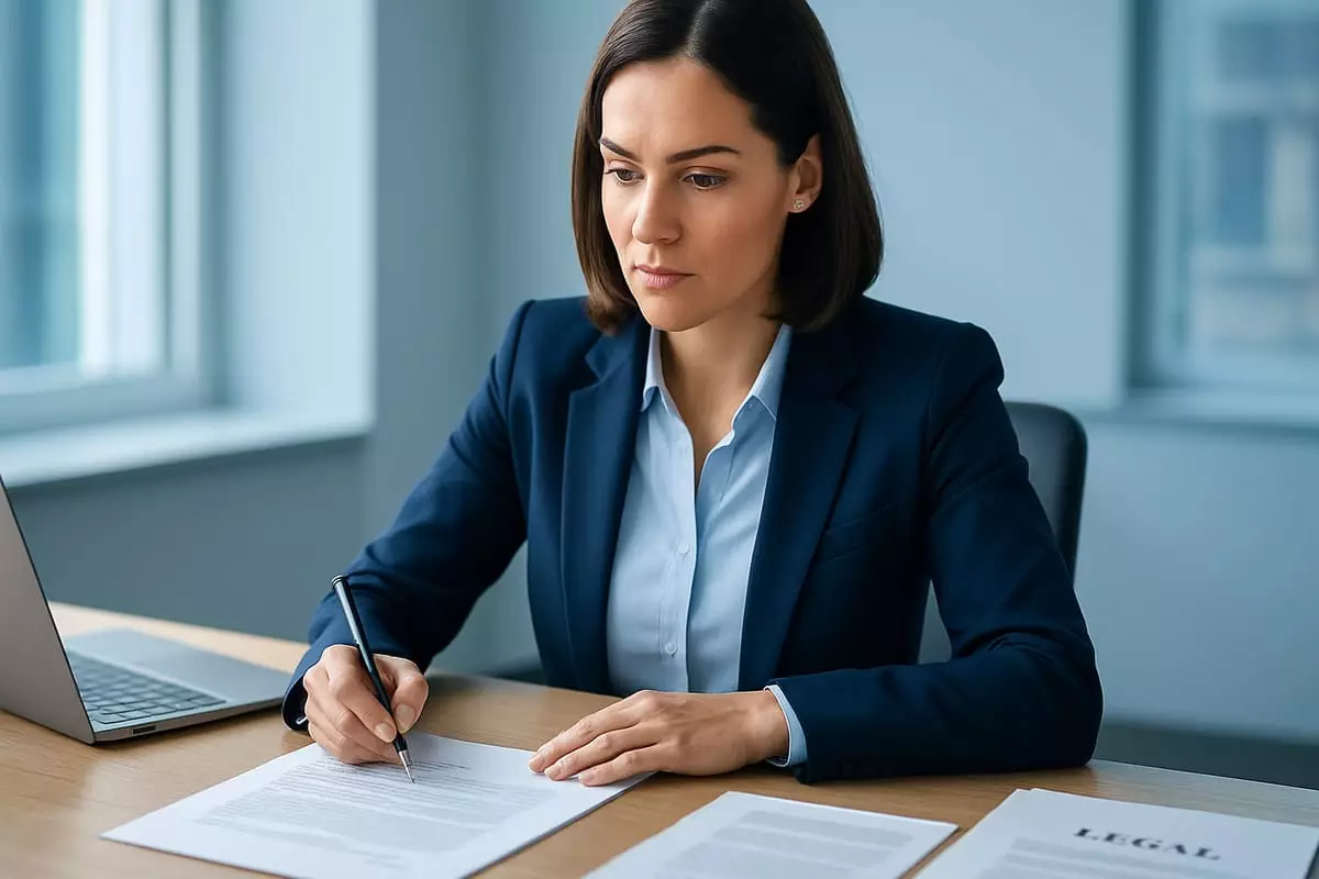 Personne déterminée rédigeant une lettre de contestation d'amende