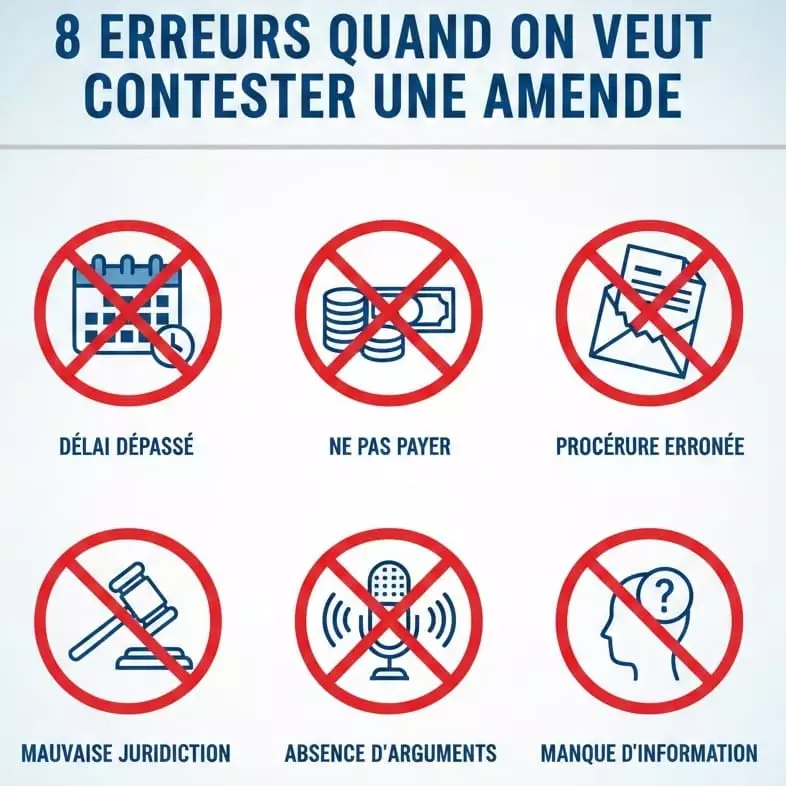 Panneau d'avertissement symbolisant les erreurs à éviter