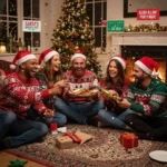 Image de Noël humoristique pour -message drôle de Joyeux Noël du 24 réveillon et le 25 décembre: rire à Noel en famille ou entre amis.