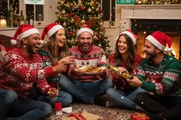 Image de Noël humoristique pour -message drôle de Joyeux Noël du 24 réveillon et le 25 décembre: rire à Noel en famille ou entre amis.