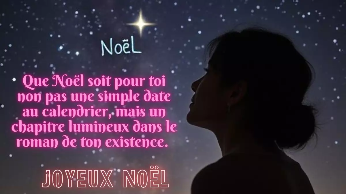 Beau texte de Noël pour une Lettre manuscrite élégante avec calligraphie raffinée message Noël littéraire