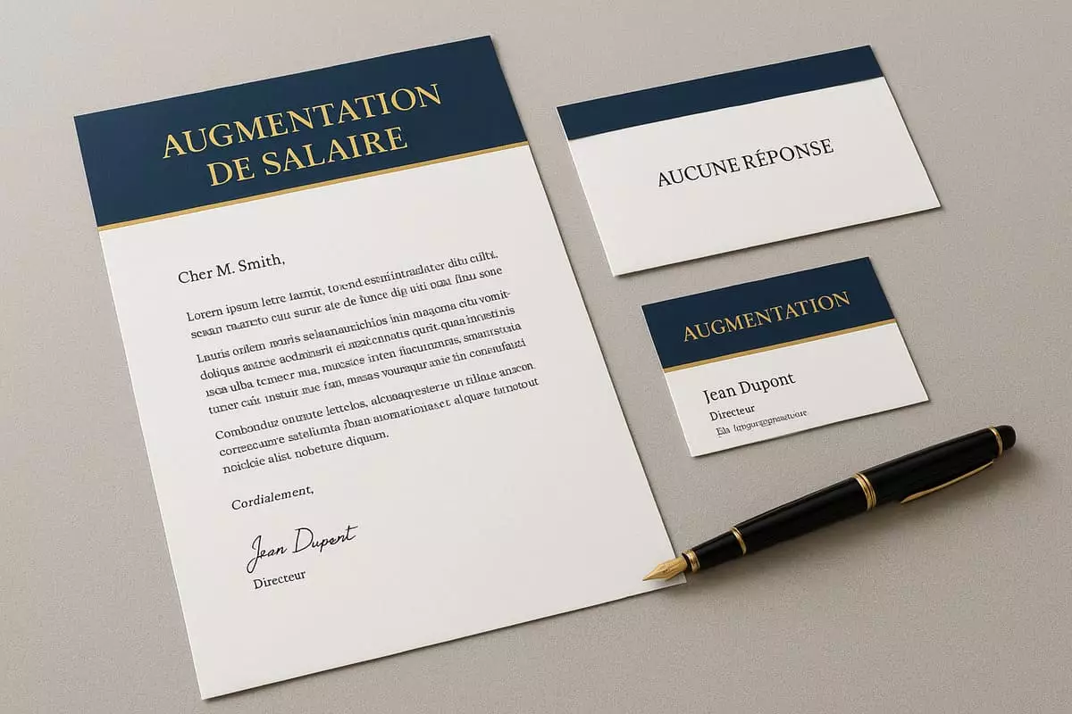 Collection élégante de modèles de lettres professionnelles pour demande d'augmentation de salaire