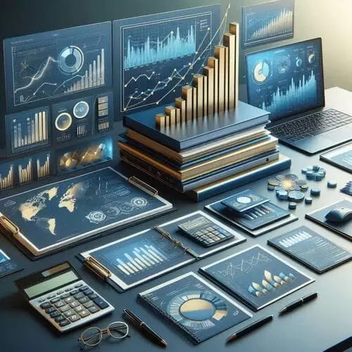 Documents professionnels avec graphiques de performance et analyses de données pour préparer une demande d'augmentation