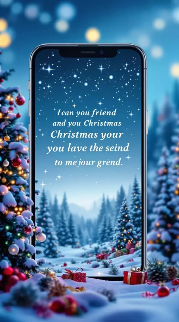 Image pour souhaiter un joyeux Noël en anglais à une amie anglaise ou un ami anglais