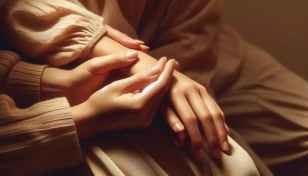 Mains se tenant en signe de soutien et réconfort pendant le deuil