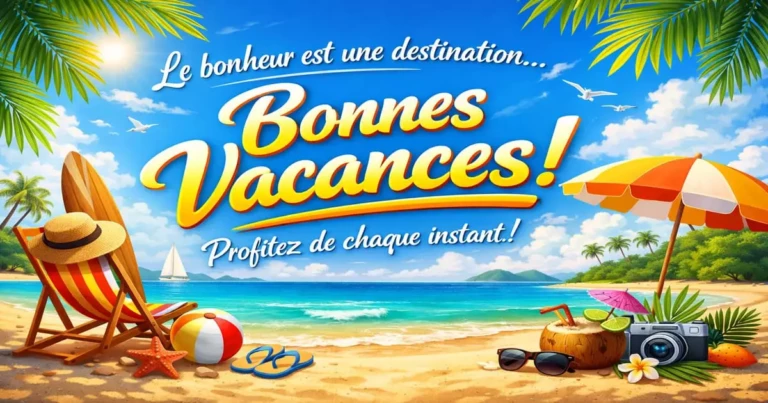 Souhaiter de bonnes vacances avec un message original et une image originale Souhaiter de bonnes vacances avec un message original et une image originale